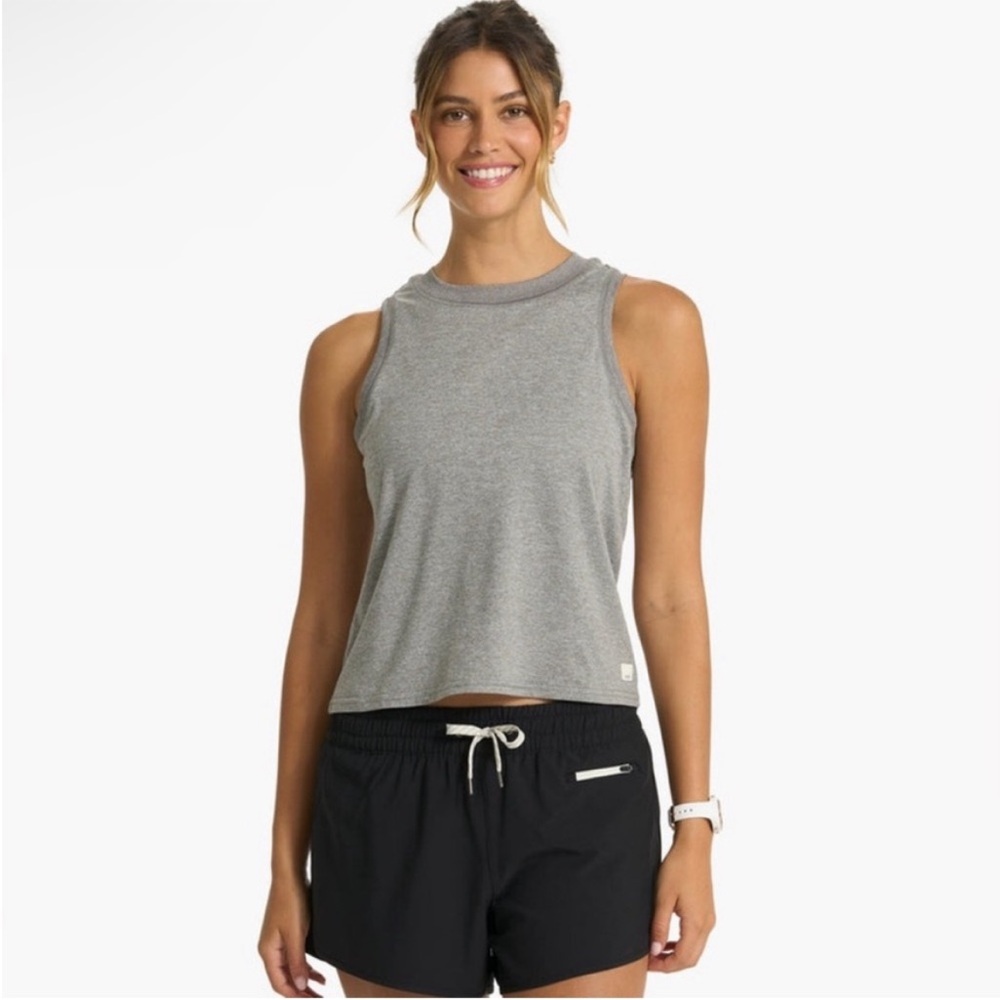 Vuori Energy Muscle Tank Tee Gray Size Large